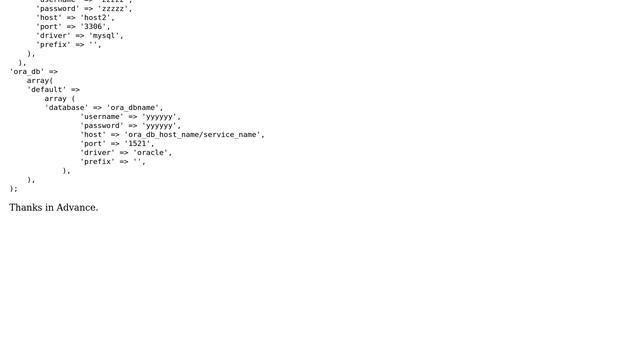 Drupal: Connecting to external oracle database using db_set_active in settings.php not working смотреть онлайн