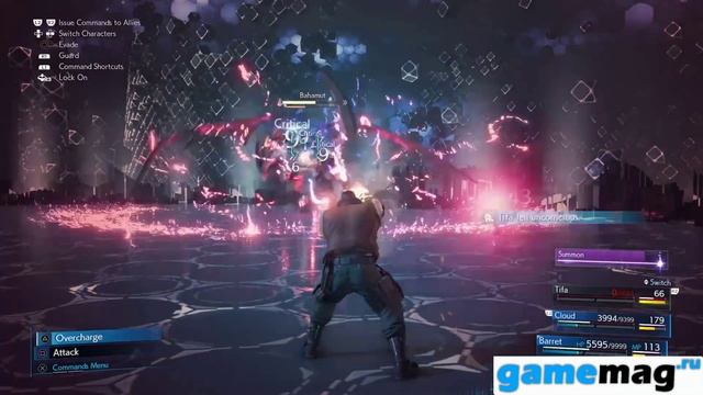 Final Fantasy VII Remake - Битва с боссом Bahamut (Высокая сложность)