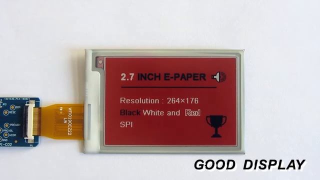 2.7 inch red e-paper display color e-ink module from Good Display GDEW027C44 смотреть онлайн