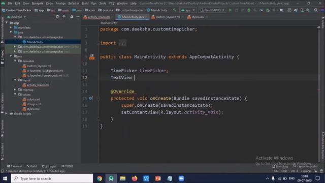Custom TimePicker in Android | In Java | Android Tutorial - Quick + Easy смотреть онлайн