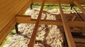 Дом из профилированного бруса 7,5х8 м2 | Обзор на дом из бруса под усадку