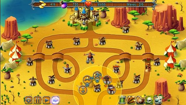 Medieval Defenders Desert Siege Level 2-10 Hard 3 Stars смотреть онлайн
