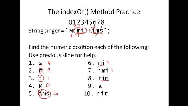 Ch7 IndexOf Method смотреть онлайн