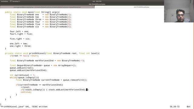 JAVA DATA STRUCTURE BINARY TREE : Print The Nth Level In A Binary Tree смотреть онлайн