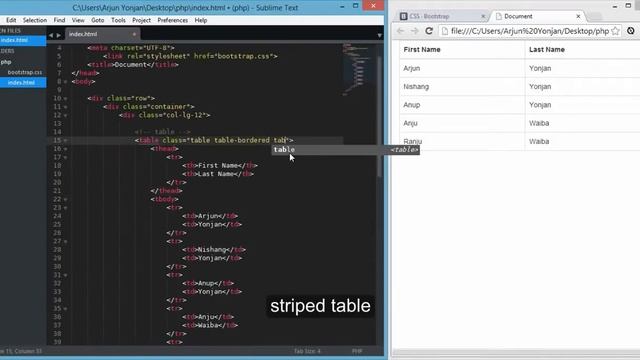 bootstrap 3 tables bordered, striped, condensed, hover, contextual colors 720p смотреть онлайн
