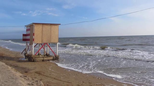 Пляж в городе Южное в январе 2018 го года. смотреть онлайн