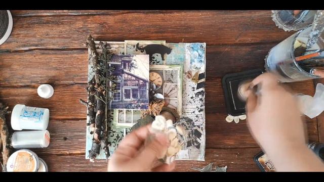 Mixed Media Canvas with Rice paper Craft O'Clock смотреть онлайн