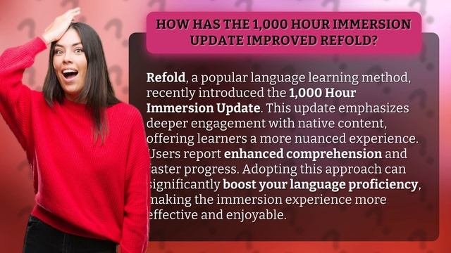 How Has the 1,000 Hour Immersion Update Improved Refold? смотреть онлайн