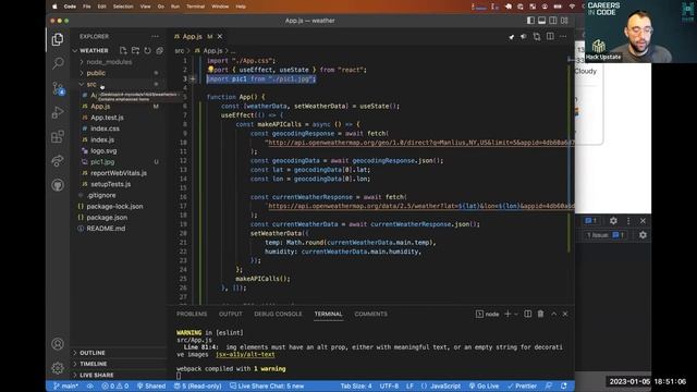 W14D4 C4: React Weather App P2 смотреть онлайн