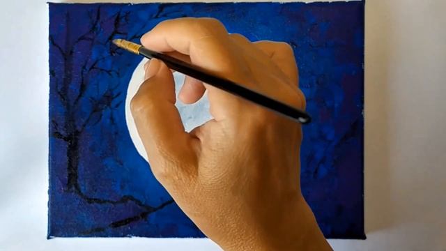 Рисуем полную луну смотреть онлайн