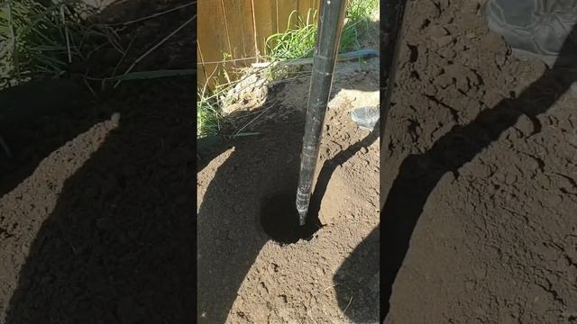 #Деревянный забор своими руками. часть1. Установка столбов, ямы мотобуром. Выемка в стоящем столбе смотреть онлайн