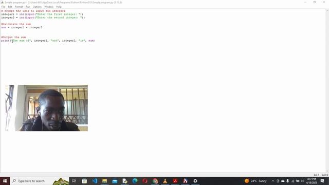 3 line simple program in python console смотреть онлайн