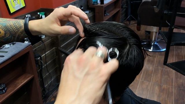 Мужская стрижка с созданием текстуры бритвой. Men's cut | Layers | Graduation | Razor Texture смотреть онлайн