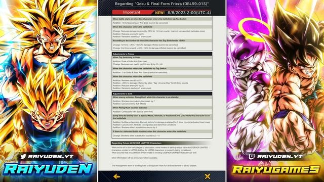 LF GOKU AND FRIEZA GETTING A BALANCE UPDATE?! NOW TOP 4 UNIT IN THE GAME?! | Dragon Ball Legends смотреть онлайн