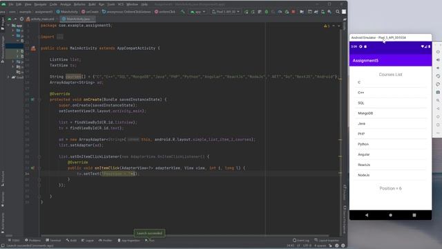 #3 | Android Assignment Program with solutions in Hindi | Listview | AlertDialog | Practice Program смотреть онлайн