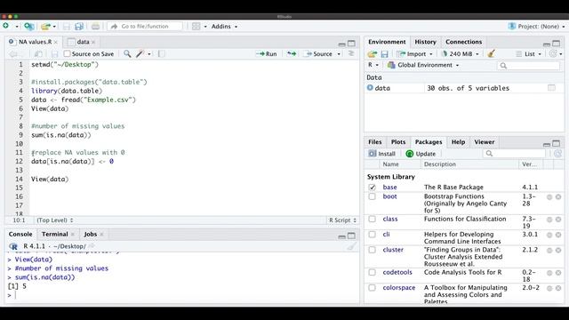 How to replace NA values with 0 in R (1 minute) смотреть онлайн