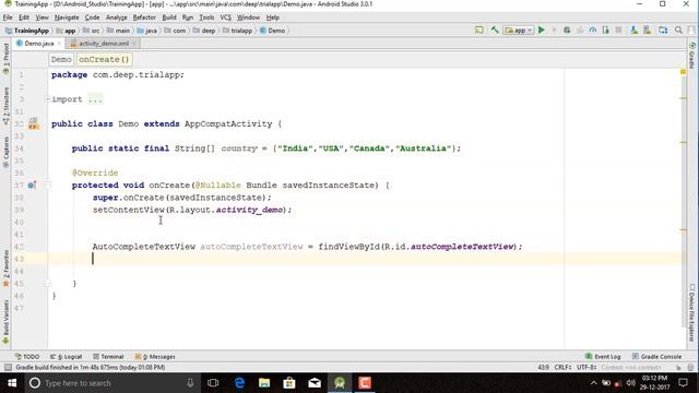Auto Complete TextView | Android смотреть онлайн