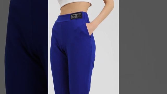 Джоггеры женские синие Barmariska смотреть онлайн