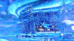 Футаж Новогодний зимний лес с елками