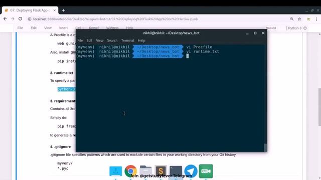 7.7 Deploying Flask App for Telegram Bot on Heroku смотреть онлайн