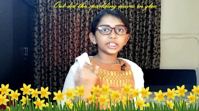 Daffodils by William Wordsworth | Beautiful English poem for school recitation | смотреть онлайн