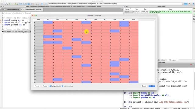 upper confidence bound in python step 1 video 155 machine learning смотреть онлайн