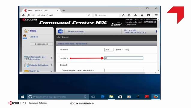 ECOSYS M5526cdw Escaneo a FTP en Windows 10 смотреть онлайн