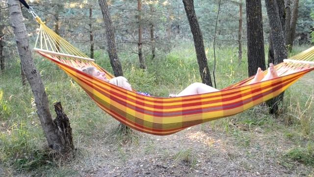Двухместный подвесной гамак с планкой Gamaks 10-7 red смотреть онлайн
