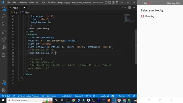 React Native Checkbox Tutorial || React Native Custom Components смотреть онлайн