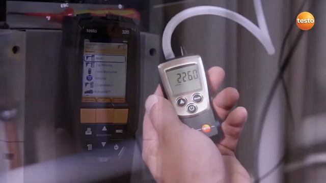 Измерение дымовых газов на мини-когенерационной установке с помощью газоанализатора Testo 320