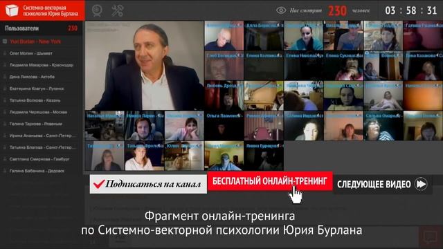 Кого скрывает моё сознание в бессознательном? Системно-векторная психология. Юрий Бурлан смотреть онлайн