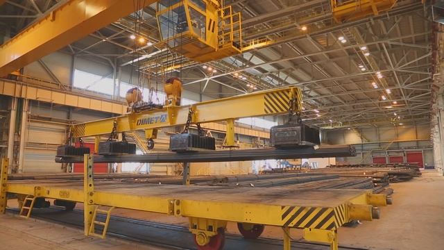Грузоподъёмная магнитная траверса производства Димет смотреть онлайн