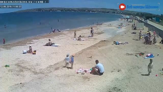 Пляж в Щёлкино, 12.06.2016 - time-lapse с камеры 5 смотреть онлайн