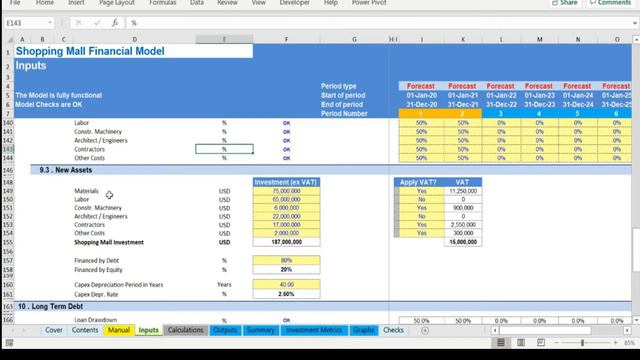 Shopping Mall Financial Model смотреть онлайн