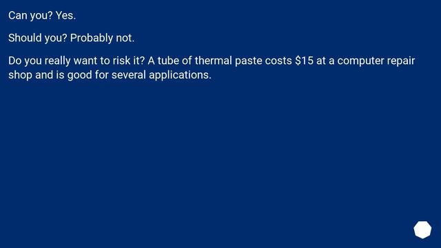 Can I remove and put back the heatsink of my processor without reapplying thermal paste? смотреть онлайн