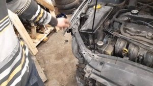 Мазда 6 GG Замена радиатора 2003 г.в. Снять телевизор Мазда 6, снять радиатор Мазда 6, двс LF17