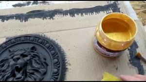 Урок покраски барельфа Панно Антик 18 век из гипса. Painting bas-relief. Wall decor. stockforms.ru