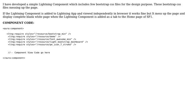 Salesforce: Bootstrap CSS messing up Lightning Component App смотреть онлайн