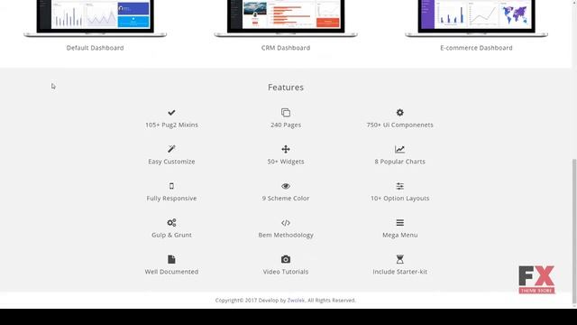 Rocket - Bootstrap 4 Admin Template + Pug2(JADE) Template Engine + BE смотреть онлайн