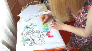 Рисуем восковыми мелками на ткани