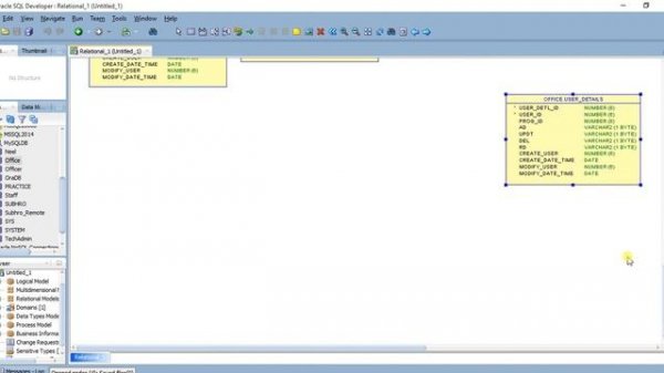 Creating data model with Oracle SQL Developer  - Part 1