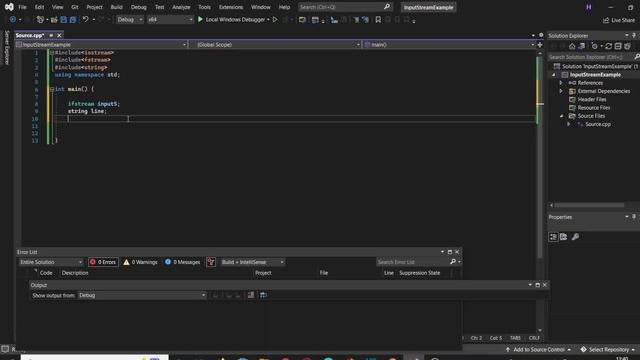 Input stream in C++ смотреть онлайн