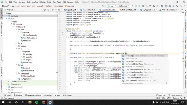 Part 14 Android Studio Retrofit Kotlin Coroutines ViewModel Food Recipe App Spoonacular API Tutoria смотреть онлайн