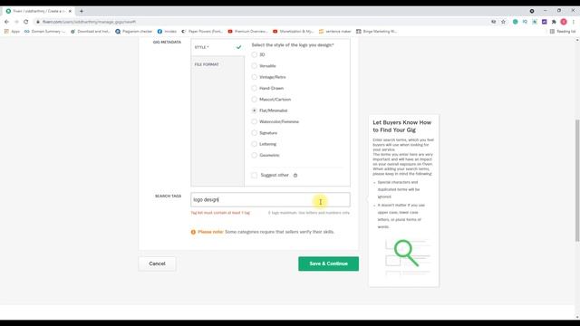 Tag List Must Contain At Least 1 Tag Fiverr - (Gig Problem Solved) смотреть онлайн