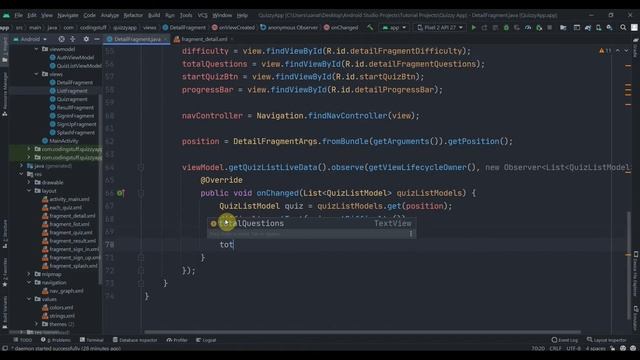 Quizzy App Firebase As Backend ( MVVM ) Part 7 : Loading Quiz Details смотреть онлайн