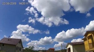 Кучевые облака хорошей погоды на даче (релакс видео)