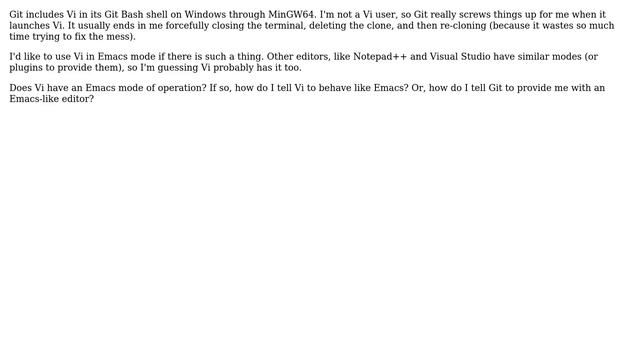 Unix & Linux: How to make Vi work as Emacs in Git Bash shell? (2 Solutions!!) смотреть онлайн