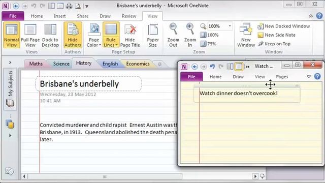 OneNote 2010 - SideNotes смотреть онлайн