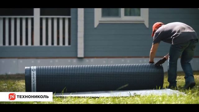 Монтаж отмостки с профилированной мембраной PLANTER Geo