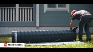 Монтаж отмостки с профилированной мембраной PLANTER Geo